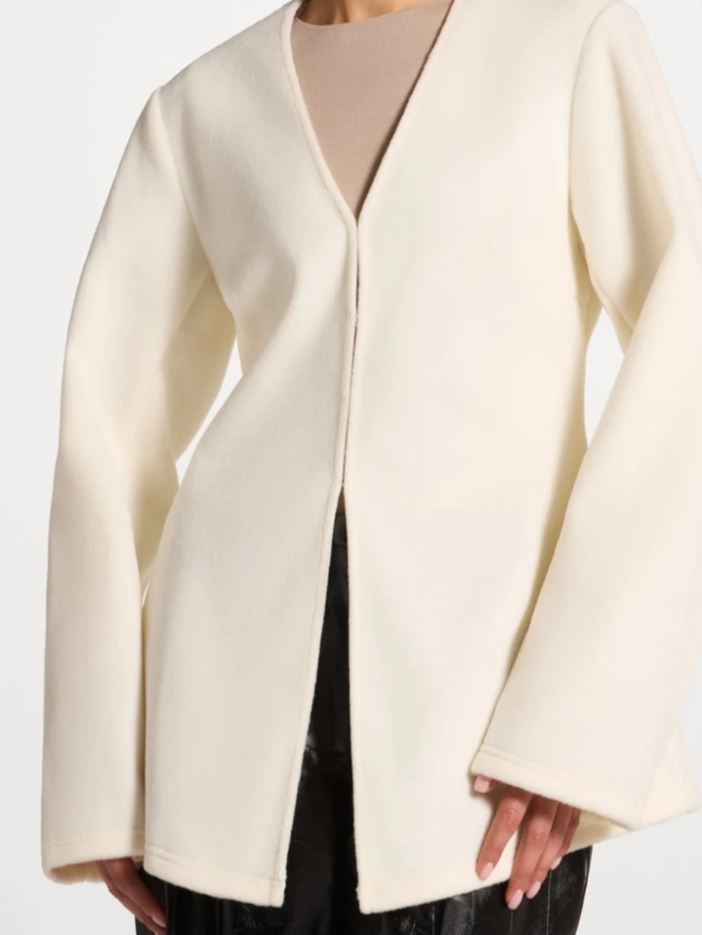 Cinch Waist Cardigan - Vanilla